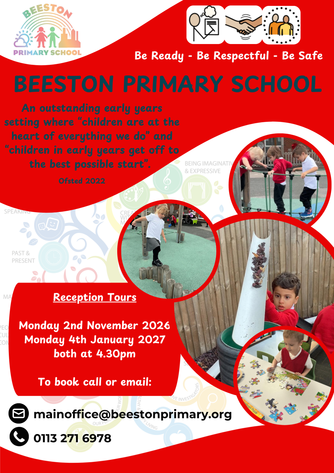 Poster to advertise visit days for September 2027 new school starters