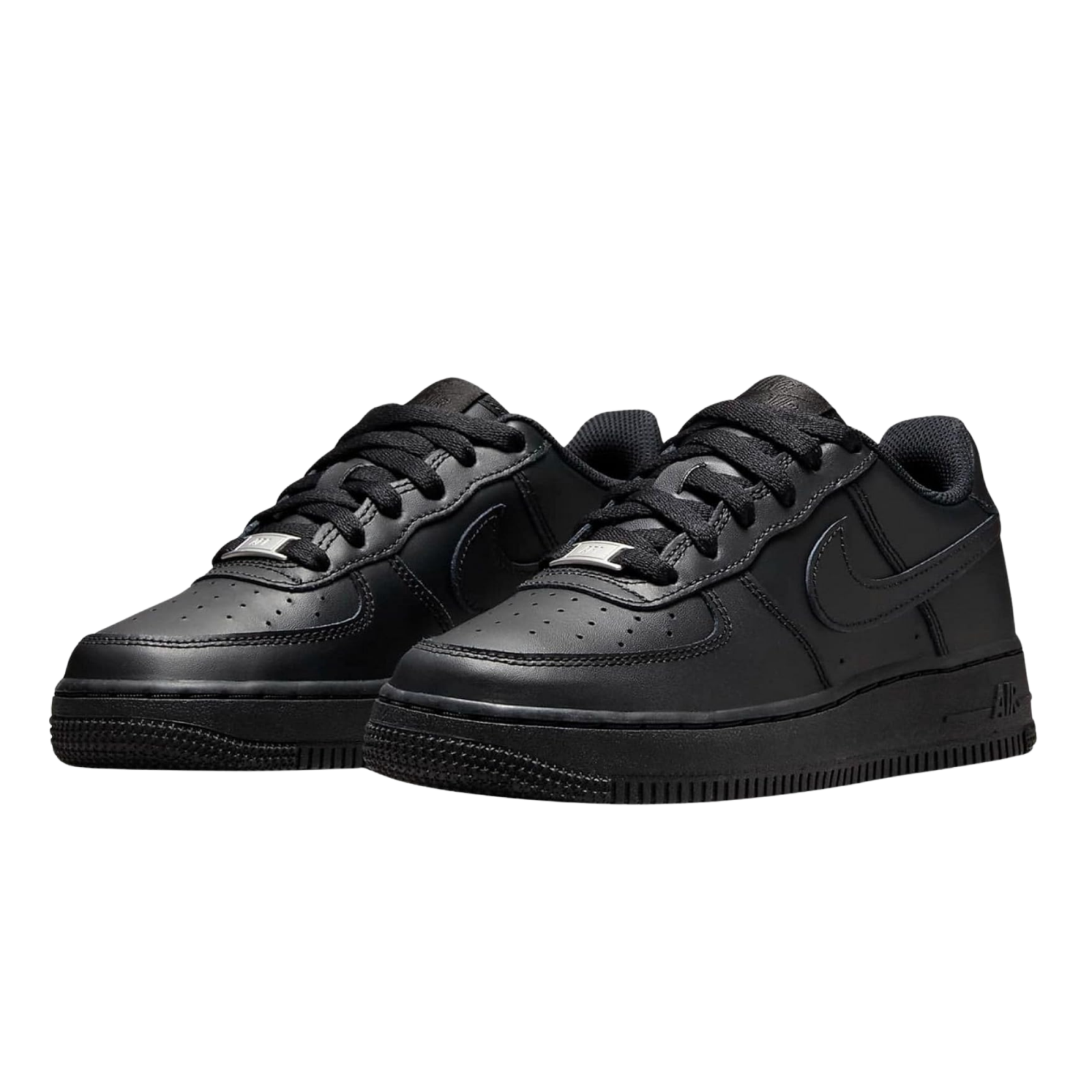 Black laced trainers